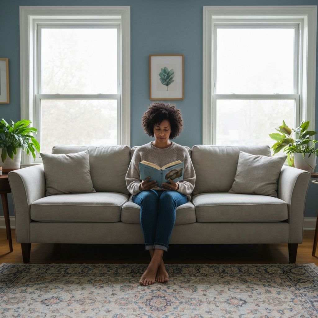 Person liest in ruhiger Umgebung